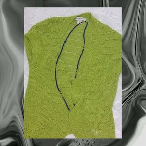 green Cold water Creek sweater size small 8